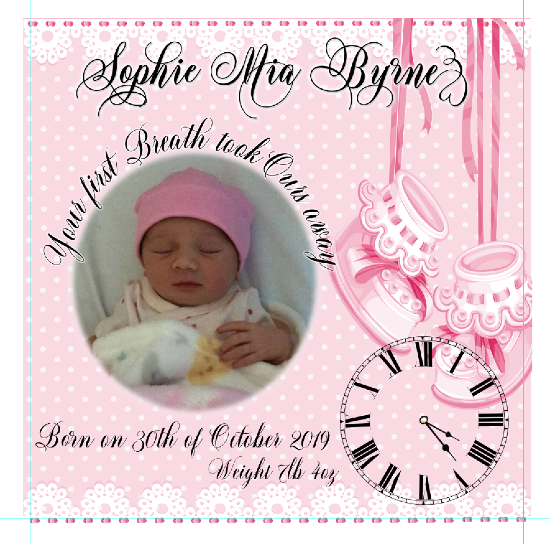 BABY GIRL ANNOUNCEMENT - SOPHIE