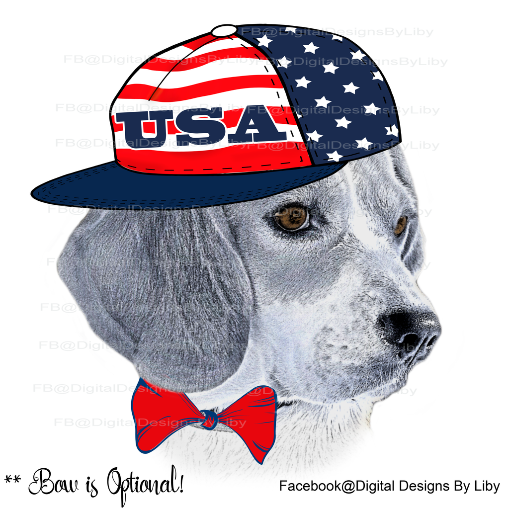 Star Spangled Pooches T-Shirt Design (Beagle)