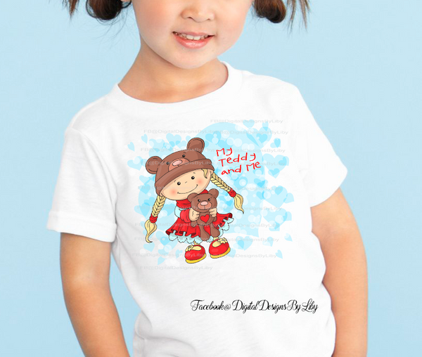 MY TEDDY AND ME (Pillow, T-Shirt, Onesies Designs+Mockups)