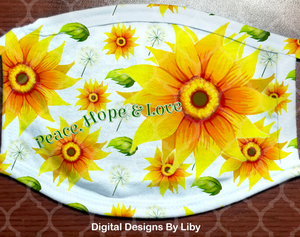 FLORAL PEACE LOVE HOPE (Full & Center Designs)