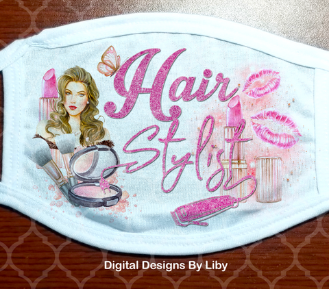 HAIR STYLIST (2 Designs included for  Light & Dark Skin Hairstylists)
