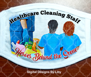 HEALTHCARE CLEANING STAFF (3 Designs)