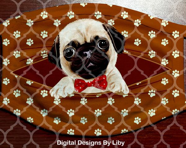 PEEK-A-BOO PETS BOY Pug (Center & Full Designs)