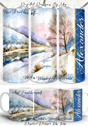 WHAT A WONDERFUL WORLD 20oz Skinny Tumbler & Mug