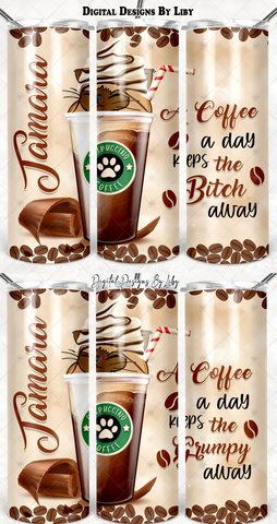 CATPUCCINO CAT COFFEE 20oz Skinny Tumbler