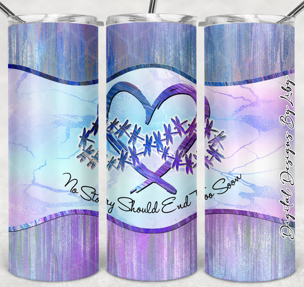 TOO SOON Suicide Prevention 20oz Skinny Tumbler