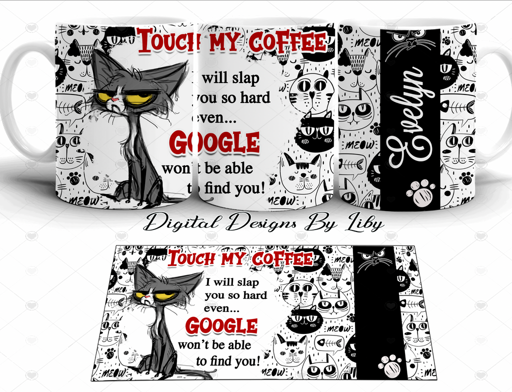 Cute Cat Stack Pattern Tumbler Cup – Amy's Coffee Mugs