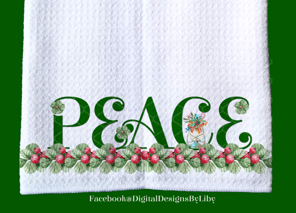PEACE LOVE & HAPPINESS SHINE TOWELS ONLY (4 Designs+Bonus Mockups)