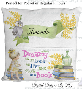 DREAMY BOOK (3 Little Girl  Designs for Pillows)