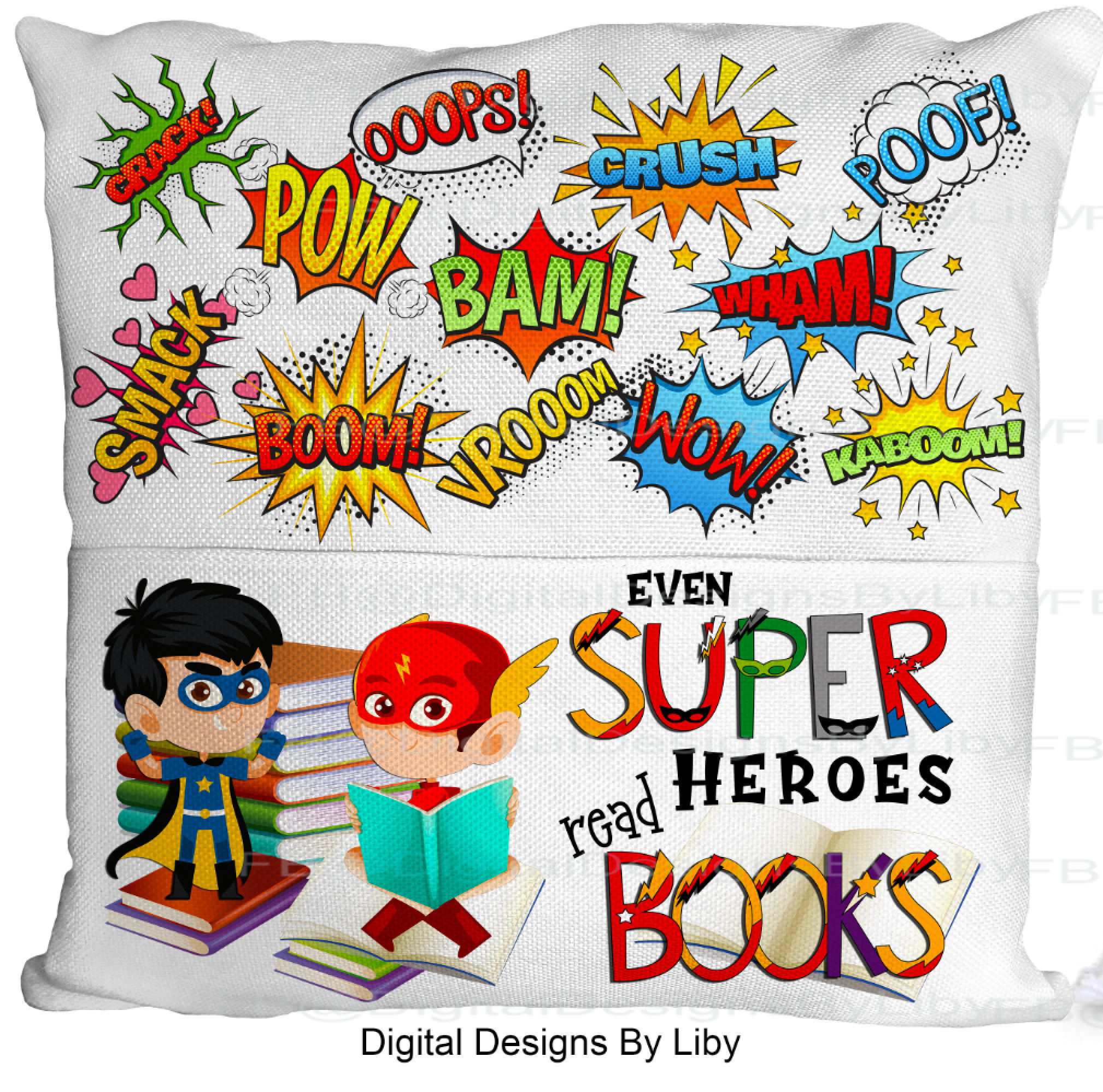 SUPER HEROES READ-BOYS VERSION (Light & Dark skin Designs)