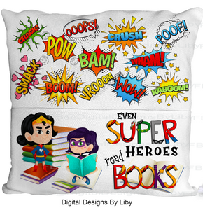 SUPER HEROES READ-GIRLS (Light & Dark skin Designs)