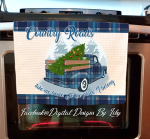 COUNTRY ROADS (2 Towels & Potholder Designs)