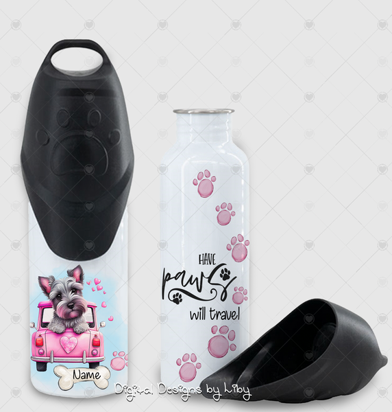 Have Paws Will Travel SCHNAUZER Bundle (Tumbler, Tote & Doggy Shirt Designs)