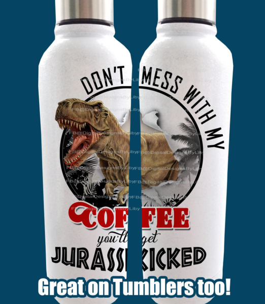 "JURASSKICKED" COFFEE (Mug Design + Mockup)