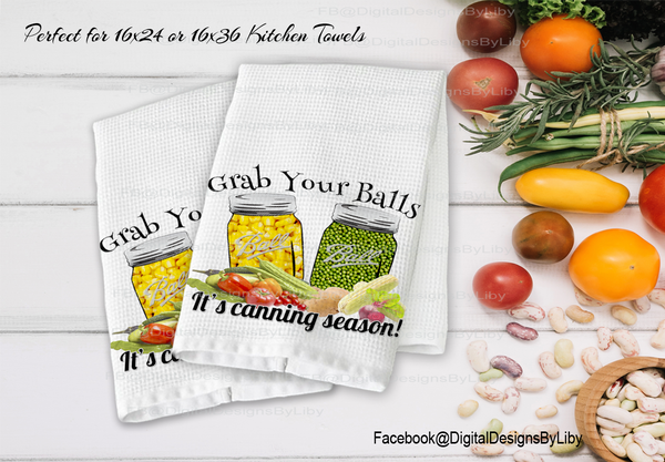 Grab Your Balls 2-piece designs Towel Set (Veggies & Fruits)