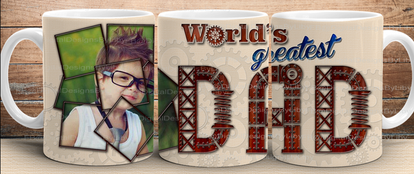 World's Greatest Dad & Grandpa Mug & Slate Design1