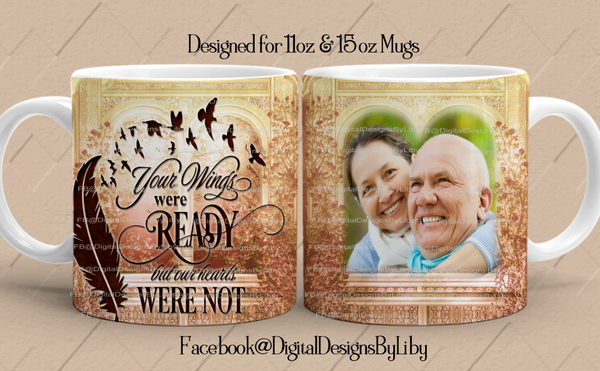 YOUR WINGS WERE READY Memorial Mug & Slate Templates